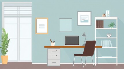 Modern Minimalist Home Office Interior Design