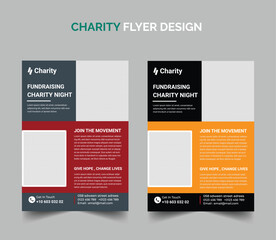 kids charity flyer design donation social banner poster template