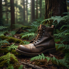 boots in the forest