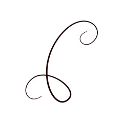 Line flourish swirl vector calligraphy ornament element