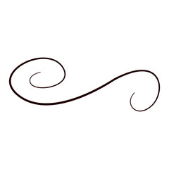 Line flourish swirl vector calligraphy ornament element