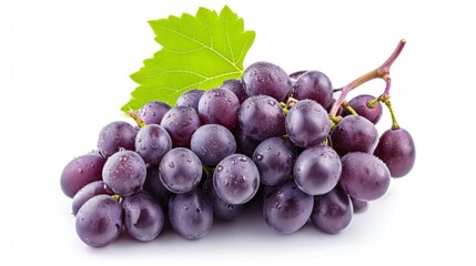 Fototapeta premium Grapes Galore: A Vibrant Display on a White Canvas --