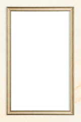 Wooden frame mockup on a beige watercolor textured background