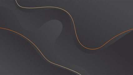 ABSTRACT GRADIENT DARK BACKGROUND WITH HAND DRAWN SHAPES. ORANGE LINES COLOR DESIGN VECTOR TEMPLATE GOOD FOR MODERN WEBSITE, WALLPAPER, COVER DESIGN 