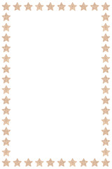 Shimmering gold star frame design element
