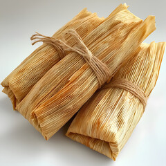 Tamales Wrapped in Corn Husks  Mexican Food  Traditional Cuisine