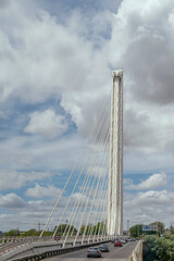Fototapeta premium The Alamillo Bridge over the Guadalquivir River, Seville, Spain