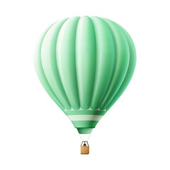 Fototapeta premium 투명배경 위의 열기구 오브젝트, PNG파일