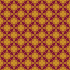 Maroon Gold luxury vector seamless pattern. Ornament, Traditional, Ethnic, Arabic, Turkish, Indian motifs. Great for fabric and textile, wallpaper, packaging design