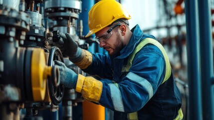 A hydraulic engineer performing a safety check at a worksite, ensuring proper installation and safe operation of equipment