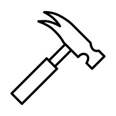 Hammer line icon
