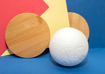 Still life with a plastic foam ball	