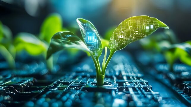 Genetically Modified Plant Growing Fully Formed Electronic Devices