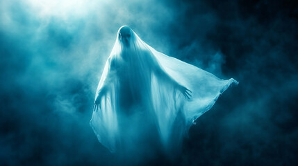 A ghostly figure appearing unexpectedly, making your heart race.