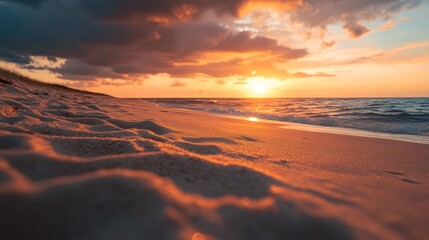 Sunset on a Sandy Beach