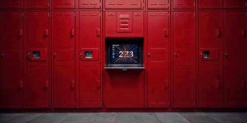 Vibrant Locker Corridor-1