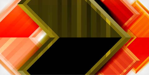 Arrow symbols created with 3d effects and line texture geometric abstract background