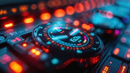 Health and Fitness App, vibrant colors, digital screens, gym setting, modern