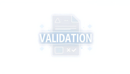 Naklejka premium Concept of document validation isolated with white highlights, png