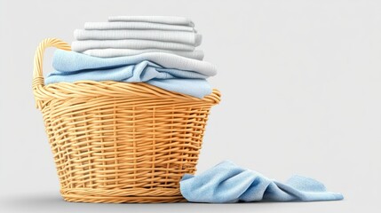 Laundry Basket Filled with Clothes