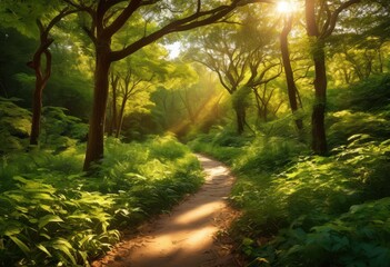 vibrant wilderness trails winding through lush green reflecting tranquility natural beauty outdoor enthusiasts, adventure, exploration, hike, hiking