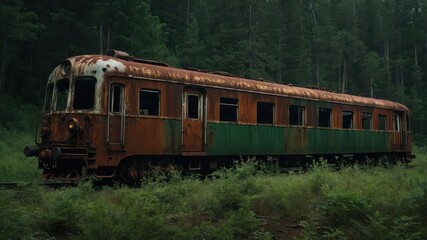 Obraz premium old train in the countryside