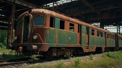 Fototapeta premium old train in the station