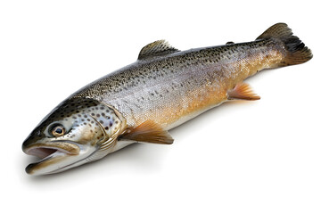Fototapeta premium Fresh trout on white background