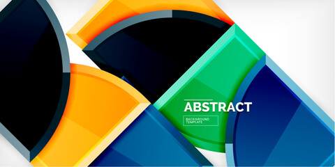 Glossy circles geometric background. Vector Illustration For Wallpaper, Banner, Background, Card, Book Illustration, landing page