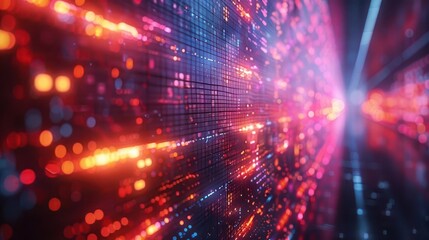 Online Education, vibrant colors, digital screens, educational setting, modern