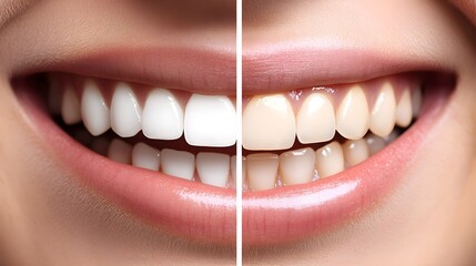 Social media before-and-after post of a patient's smile makeover, with veneers turning stained, chipped teeth into a beautifully straight, white smile