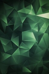 Obraz premium Abstract geometric pattern featuring triangular shapes in deep green hues