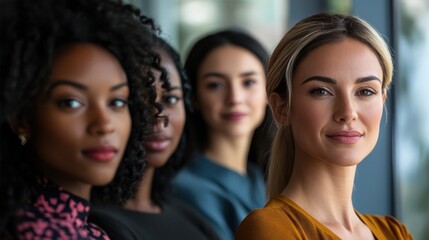 Fototapeta premium Women in corporate leadership roles discussing global business strategies and leading their companies to new levels of success