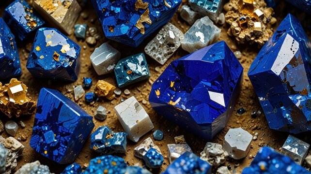 Dive into the depths of space with our collection of lapis lazuli backgrounds. The rich blue color with gold flecks will create an atmosphere of luxury and mystery in your design.