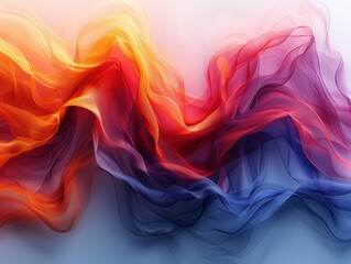 Fototapeta premium Abstract waves of color blend seamlessly, creating a dynamic and fluid visual experience.