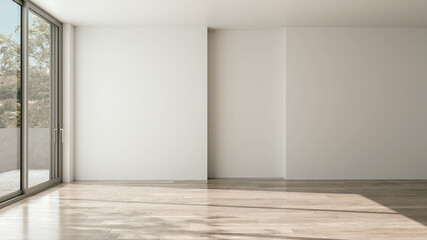 Large luxury modern Relaxing and Comfortable bright interiors Living room mockup illustration 3D rendering image