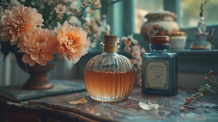 Vintage Photography, vibrant colors, nostalgic items, indoor setting, inviting