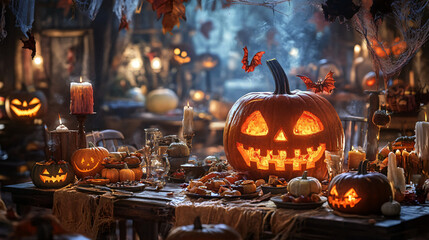 A friendly gathering of families exchanging Halloween recipes and ideas for Trick-or-Treat night.