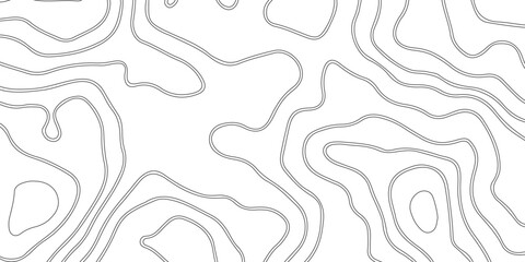 Background of the topographic map. Topographic map lines, contour background. Black and white abstract background