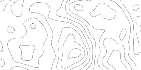 Background of the topographic map. Topographic map lines, contour background. Black and white abstract background.