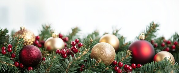 The Christmas Ornaments on Pine