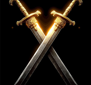 Golden Swords Crossed 
