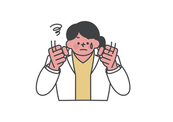 もどかしくてイライラしている女性