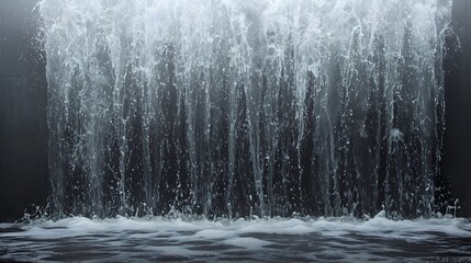 Flowing Water Graph Visualizing Rainfall Levels Over Time in a Natural Setting