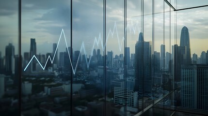 Graphical Analysis of Urban Development and Population Growth Projected on Glass Skyline
