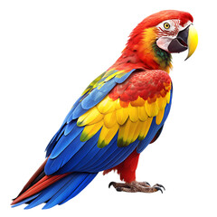 Fototapeta premium Closeup shot of a macaw parrot with colorful feathers