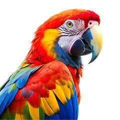 Obraz premium Closeup shot of a macaw parrot with colorful feathers