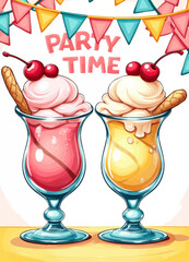 Party Time Ice Cream Sundaes 
