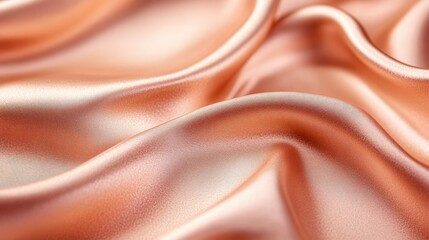 Fototapeta premium Soft and Silky Peach-Colored Satin Fabric