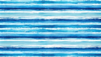 Summer Blue Stripes Pattern with Navy Brush Strokes and Pastel Grunge Effects for Seamless Vector Background Design